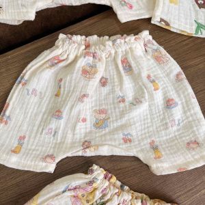 กางเกงก้นป่องเด็กอ่อนผ้านุ่ม กางเกงเด็กทารก ผ้าสาลูย่น 0-3เดือน