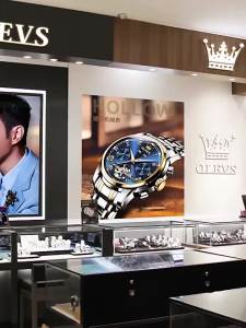 OLEVS | Đồng Hồ Cơ Nam Chứng Nhận Thuỵ Sĩ Cao Cấp Sang Trọng Màu Vàng