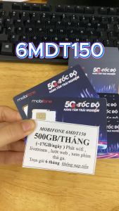 SIÊU SIM MOBIFONE 12MDT150 6MDT150 TẶNG 500GB/THÁNG SỬ DỤNG 1 NĂM KHÔNG CẦN NẠP TIỀN - DÙNG TOÀN QUỐC  BẢO HÀNH LỖI 1 ĐỔI 1 . FREESHIP - CHƯA KÍCH HOẠT.