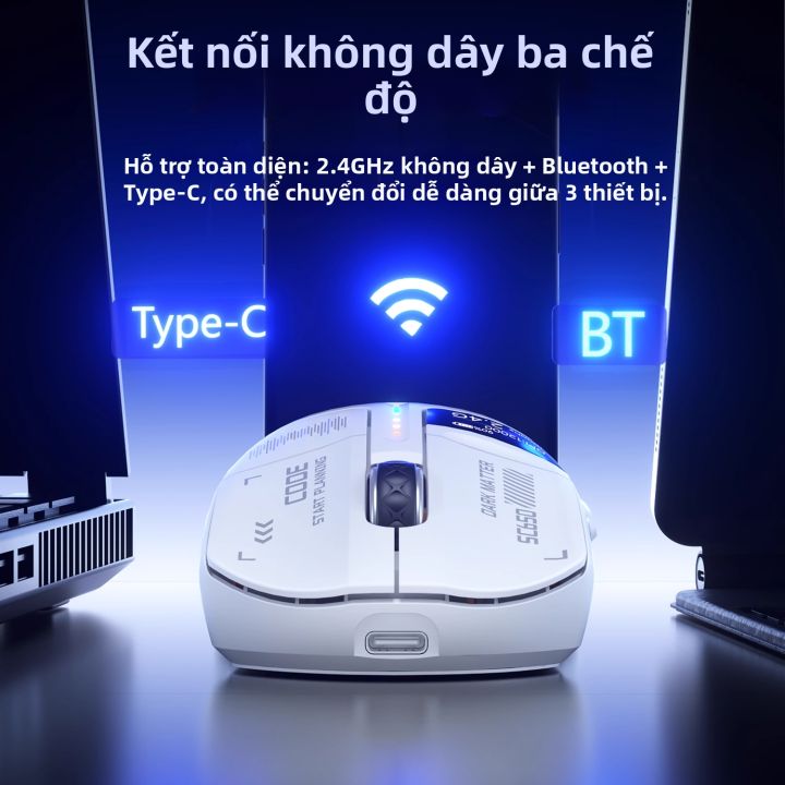 AULA | Chuột Chơi Game, Văn Phòng SC650 Tri-Mode (có dây, BT, Dongle ...