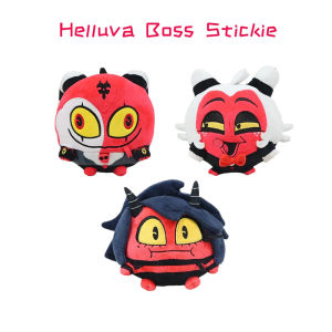 YF Helluva Boss Blitzo Stickie Plushie Round Stuffed Toy Cartoon Soft Pillow Toy For Anime Fans Gift FY
