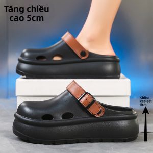 Dép Lười Mùa Hè Đế 5CM Đầu Ngón Chân Kín Thoáng Khí Rất Mềm