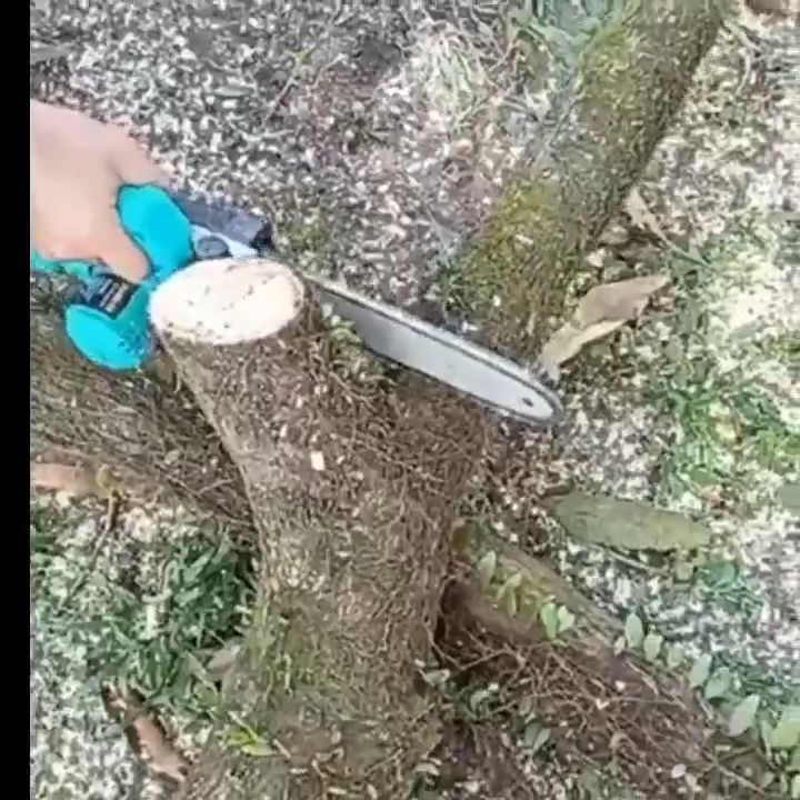 KEELAT 12/6 Inch Mini Chainsaw Cordless Electric Hand Saw Wood Cutter With Rechargeable Battery