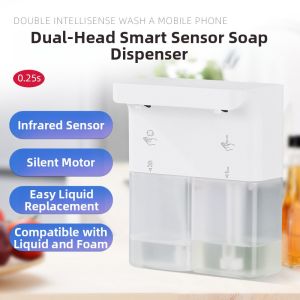 Dual Head Sensor Automatic Soap Dispenser Wall-Mounted