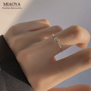 MIAOYA 3D แหวนรูปหัวใจสำหรับของขวัญวันเกิดสุภาพสตรีรุ่นพื้นฐานแหวนคู่รักสวยงาม