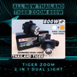 Lampu Suluh KUAT TERANG !! THAILAND TIGER (800w) Rechargeable LED Headlamp lampu picit senter kepala