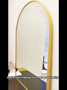 HD Arched Bathrom Wall Mirrors Home Decoration Wall Stickers Oval Bathroom Mirrors Living Room Bathroom Home