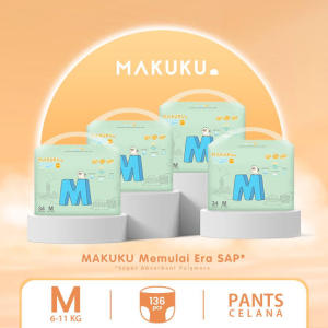 TERLARIS !!! MAKUKU Air Diapers Comfort+ Tape Nb28 S36 | M34 | L32 | XL32 | XXL28 / Promo Murah Popok Bayi Anti Gumpal Tipis Cepat Kering