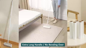 ODOROKU 16/19/24cm Adjustable Length Sticky Lint Roller Mop and Refill for Pet Hair Dust and Furniture Cleaning Dog Cat Fur Hair Remover/Carpet Dust Remover