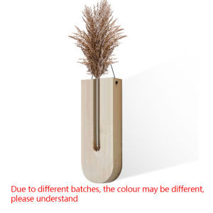Wooden Hanging Planters Bohemia Wall Plant Propagation Terrarium Flower Tube Vase with Wood Stand Indoor Propagator for Plants