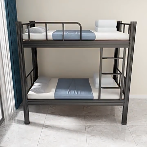 TableTrove Heavy-Duty Steel Bunk Bed - Extra Thick Double Decker Frame with Anti-Rust Coating Besi Katil for Family/Dormitory