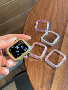 Apple S10 Watch Case Rhinestone Protective Case Electroplated Half Pack Anti-Fall Protective Case for Iwatchs987/Se56