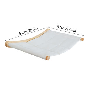 Wall Cat Hammock Solid Wood Wall Mounted Cat Stand Large Cat Perch and Cat Bed Stylish Indoor Furniture for Cats to Sleep