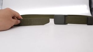 Thắt lưng nam dây lưng vải dù nắp nhựa gập thời trang