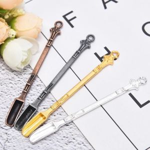 Mini Stainless Steel Medicine Bottle Coffee Stirring Spoon/ Vintage Metal Spoon with Ring