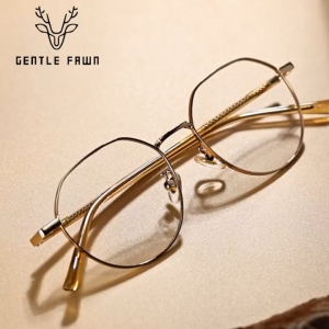 Gentle Fawn Frame Kacamata Lensa Plano Bisa Minus Style Oval Bisa Minus Fashion Pria Wanita Trendy Style 66432