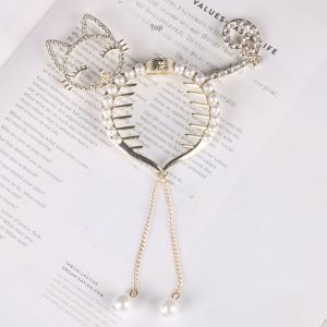 Elegant Bellflower Tassel Hair Clip for Women Half Updo Bun Hairpin Fixed Hair Buckle Sweet Style Alloy Embedded Artificial Gem