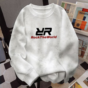 เสื้อฮู้ดลายย้อมสีสไตล์อเมริกันสำหรับผู้ชาย ฤดูใบไม้ผลิและฤดูใบไม้ร่วง 2025 ใหม่ ทรงหลวม ลำลอง เสื้อคลุมกันหนาว ผ้าฝ้ายโพลีเอสเตอร์