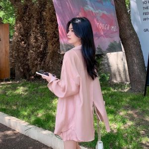 Lavender Green Fresh Style Womens Summer Sun Protection Set Thin Wide Leg Short Pants Loose Fit Casual Two-Piece Suit