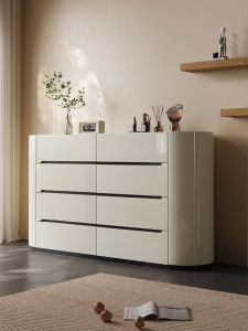 Luxury French Cream Style Drawer Cabinet Eight Drawers