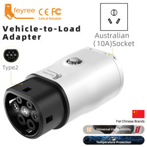 feyree (菲尔雷) | Feyree Portable Type2 V2L Adapter with Power Adjust Switch for Chinese EV Car Vehicle to Load Discharger for Camping Outdoor Us