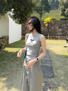 Womens Slim Fit Fleece Lined Tank Top Sleeveless Inner Wear Casual Commute Style Cotton Fabric Printed Design Elastic Stretch