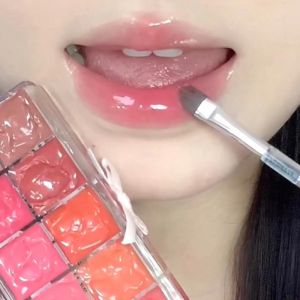Self-Adjusting Lip Glaze Art Student Color Mixing Lip Freeze Tray Ten Colors Lipstick Palette Natural Stereo Skin Tone Correction Long Lasting