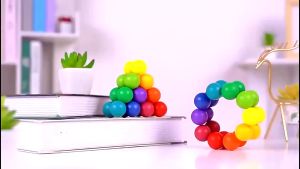 Mainan Edukasi Anak Puzzle DIY Pereda Stres Bola Ajaib Magnetik Marble