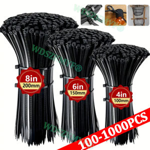 1-1000pcs Plastic Flanges Ties Cable Greenhouse Plastic Straps Velcro Nylon Cable Ties Clamp Self-locking Fastening Wire Ties