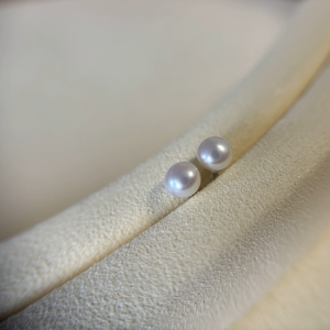 Carmel Jewelry Fresh Water Pearl Earrings Basic Round Highlight Accompanying Color Gift