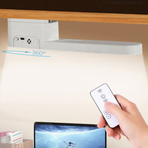 LED Table Lamp Magnetic Hanging USB Rechargeable Desk Lamp 3 Color Reading Light Touch Control Wireless Cabinet Night Light