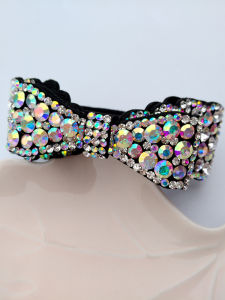 K-style Rhinestone Bows Rhythmic Gymnastics Dance Cheerleading Updo Hair Accessories Hair Ring Princess Bun Head Accessories
