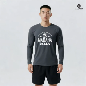 Madaha Kaos Baju Lengan Panjang Dry fit Jersey Olahraga UFC MMA