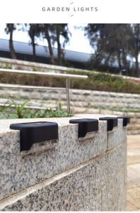 Solar LED Stair Light Waterproof Outdoor Garden Passage Courtyard Terrace Guardrail Step Light Landscape Light Night Light 4PCS