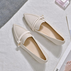 Elegant Pointed Toe Loafers Womens Spring Autumn Bean Shoes Fashionable Slope Heel Inner Heightening Flat Footwear Casual Flats