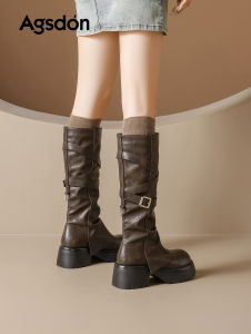 Agsdon | Coarse Heel Long Boot