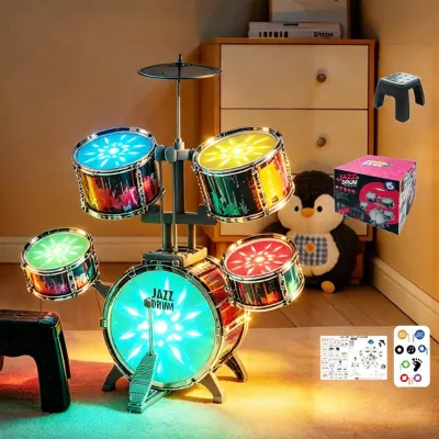 QIAOWABAOBEI | Child Training Practice Drum Set Instrument