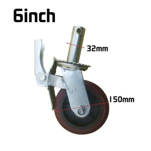 【Local inventory+Local store】Scaffolding Rubber Wheel Heavy Duty/ Scaffolding Caster Wheel 6inches