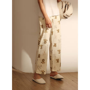 me home wear | Cotton Loose Cute Cartoon Pajama Pants