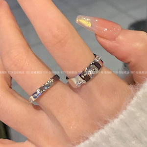 Silver Open Ring Set for Women Simple Elegance Couple Finger Rings Fashionable Personality Index Finger Ring Trendy Jewelry