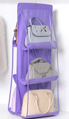 Handbag Hanging Organizer Hanging Purse Organizer for Closet Organizers Bag Storage Hanger Oxford Cloth Closet Bag Organizer