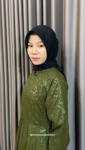 Hermosa - Gamis Emboss Bunga Lily Wolfis Premium Umbrella 4m