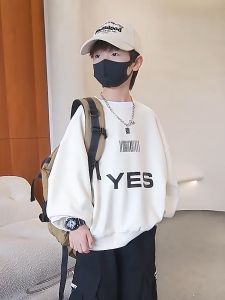 เสื้อฮู๊ด ชุดเด็ก สไตล์สตรีท หลวมและหล่อ สไตล์เกาหลี สําหรับเด็กผู้ชาย แฟชั่นฤดูใบไม้ผลิ