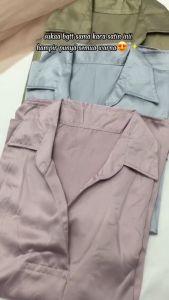 BLOUSE SATIN KARA V NECK | KEMEJA KANTOR WANITA | ATASAN KEMEJA SATIN | BLOUSE SATIN SILK Bubble Sleeve Blouse - Lazada