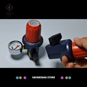 Paket Regulator Winn Gas Khusus Tekanan Tinggi Set Selang Personalux Serat Baja 1000 PSI Free Klem