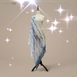 Khăn Lụa Tơ Tằm Cao Cấp Nhịp Sóng Luata Silk Nhuộm Loang Sang Trọng Phụ Kiện Thời Trang & Quà Tặng Tinh Tế