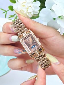 SKMEI【Buy 1 Get Free Bracelet Gift】Watch for Women Elegant Temperament Steel Strip Luxury Waterproof Square Quartz Watch Butterfly Buckle Ladies Quartz Wristwatch