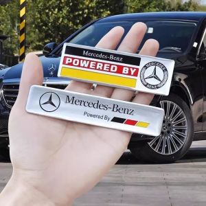 Applicable to Mercedes Benz AMG Bumper Stickers a Class E Class C GLA GLB Fancy Aluminum Material Car Badge Modification Decorative Sticker