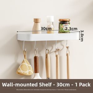 Citylong | Drill-free Wall-mounted Multi-functional Metal Storage Rack