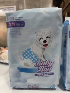 BABY BOO Male Diaper for Dogs Wraps High Quality Adjustable - 1 BOX (16BAGS)